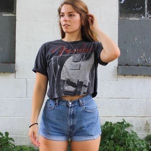 Fender graphic tee crop top